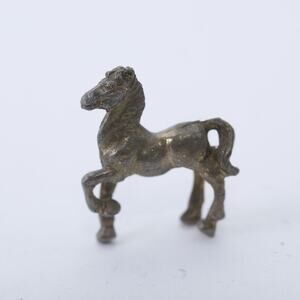 Prancing, Horse, Brass, Pewter, Statue, Miniature, Game Piece, Statuette, Vintag